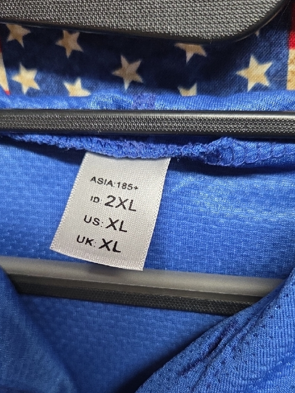 **Men's Blue Short-Sleeve Hooded Performance Shirt - Picture 3 of 3